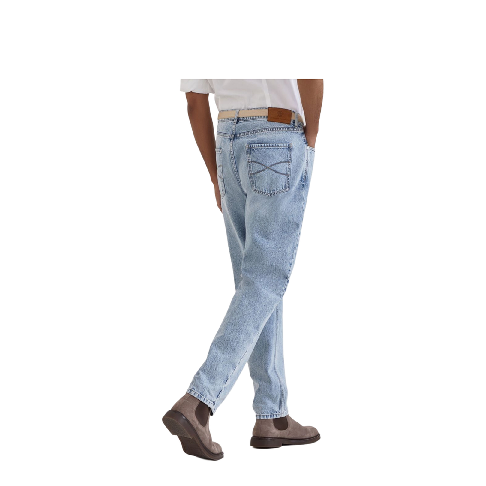 Iconic Fit Five-Pocket Trousers in Light Blue Denim