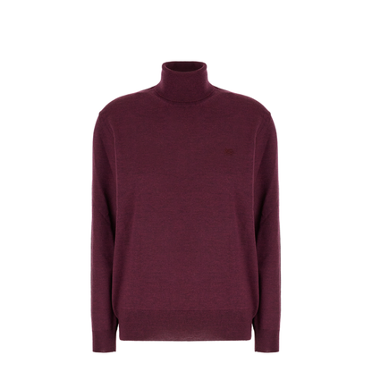 Turtleneck Knitted Sweater Red