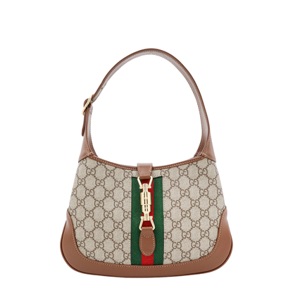 Ophidia Canvas Shoulder Bag - Brown