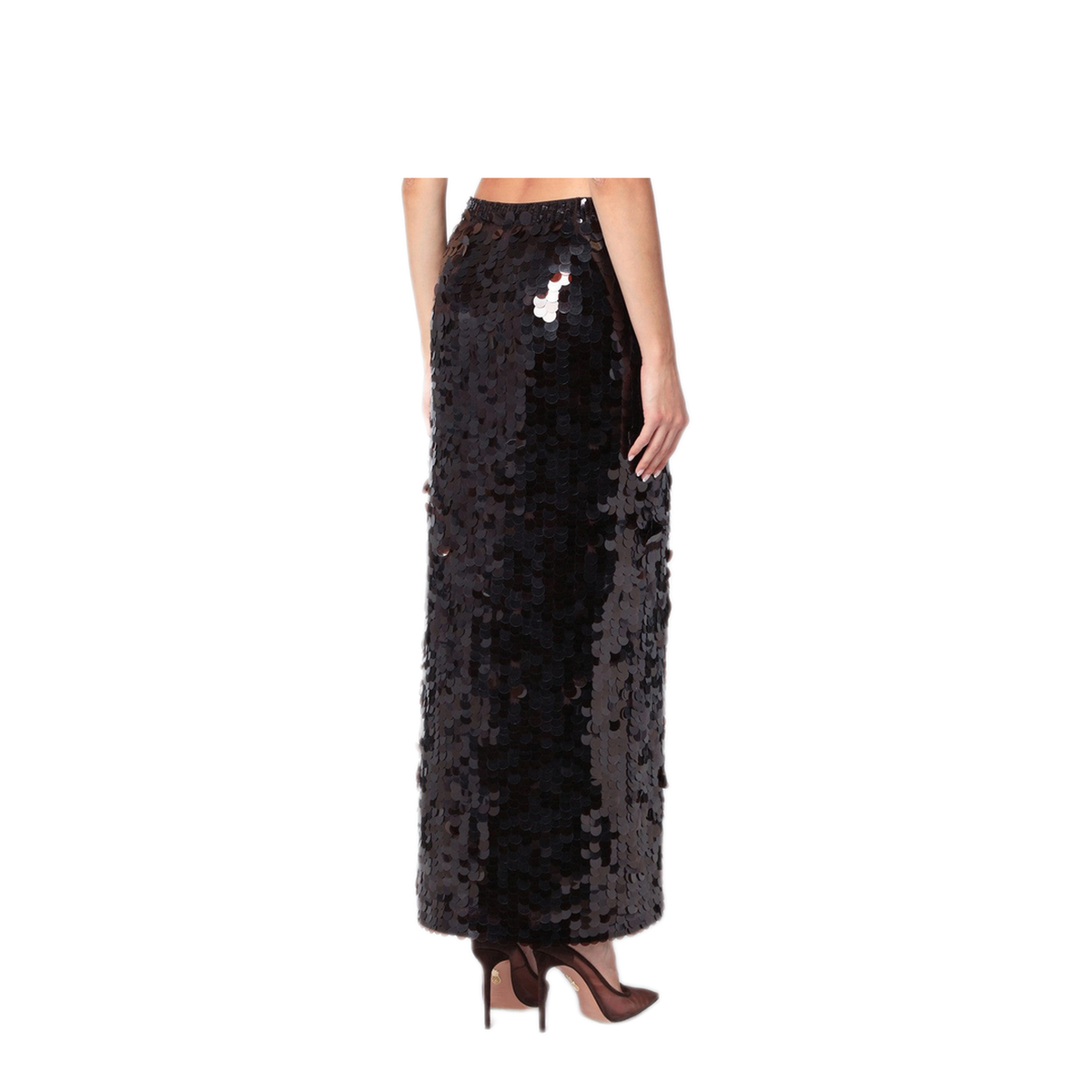 MAYFEYR - Parosh - Brown Sequinned Skirt With Slit - D621541NY086