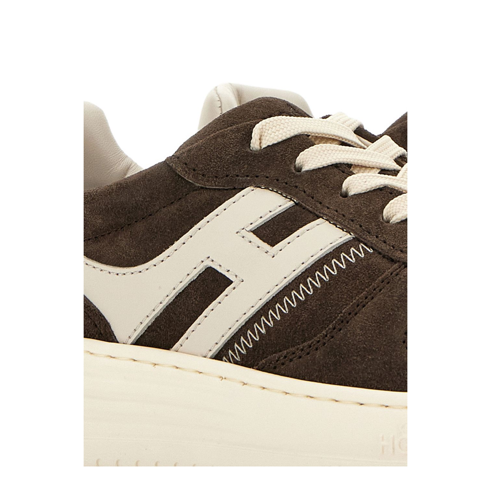 Coffee Brown Lace-Up Sneakers