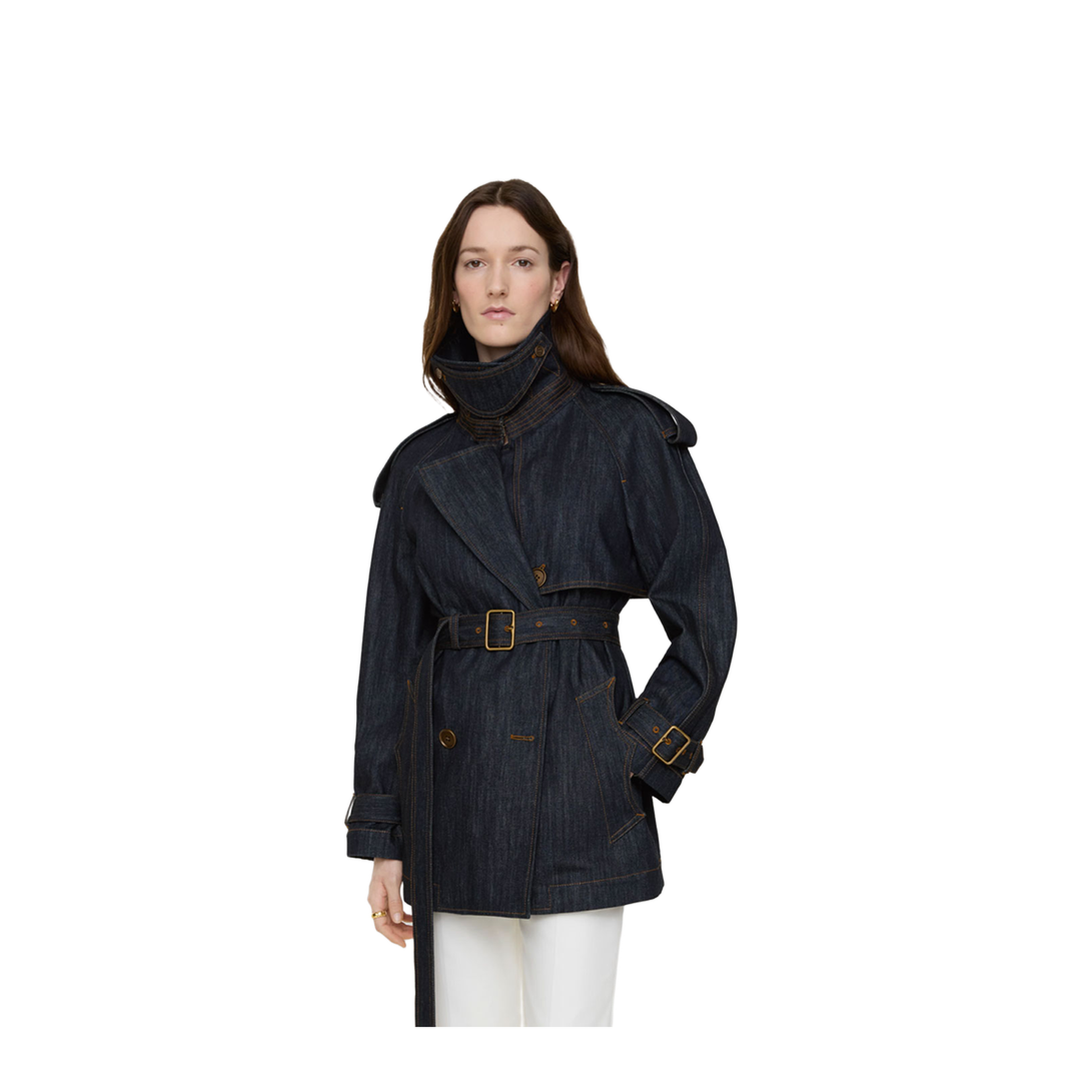 MAYFEYR - Burberry - Short Denim Fitzrovia Trench Coat - 8126364A1185
