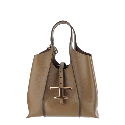 T Timeless Shopping Bag in Leather Mini