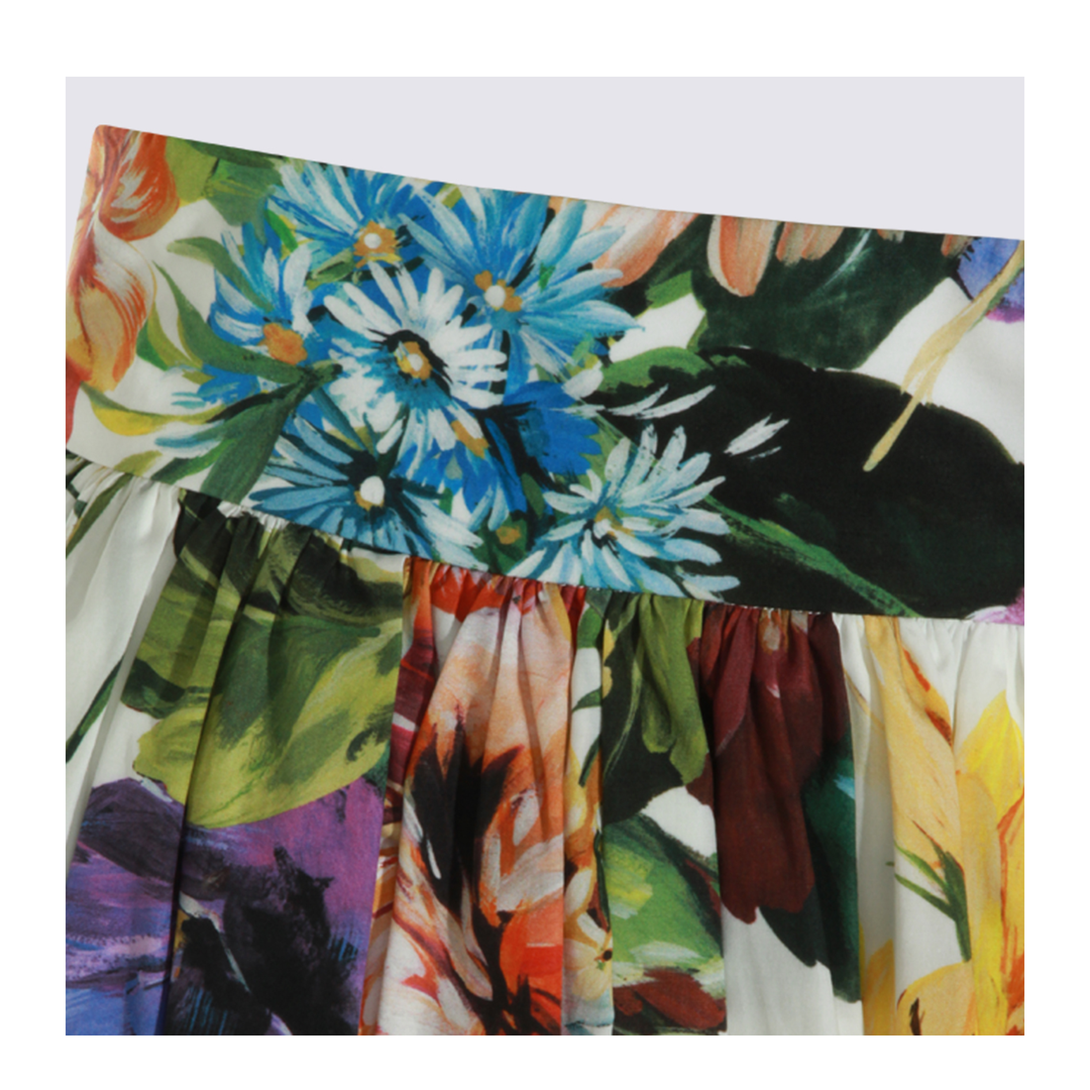 Flower Bouquet Print Skirt