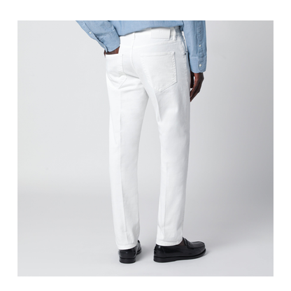 MAYFEYR - PT Torino - White Reggae Tapered Trousers - C5TP05B0OA14T0Y018