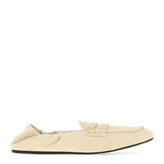 Ivory Suede Loafers