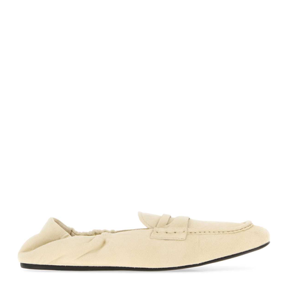 MAYFEYR - Miu Miu - Ivory Suede Loafers - 5D341EFD005008F021M