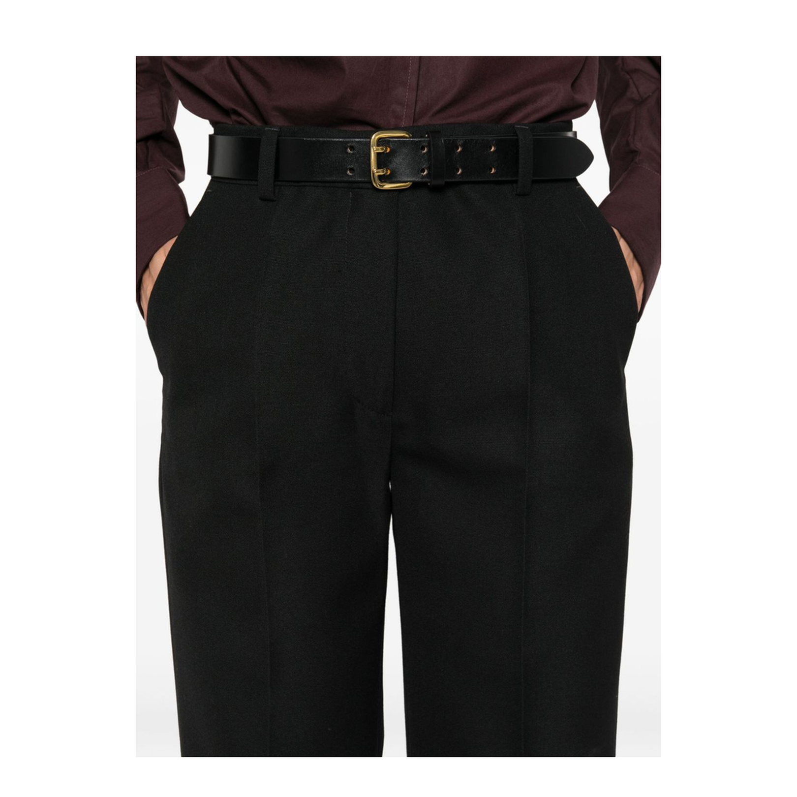 Wool Blend Suit Trousers