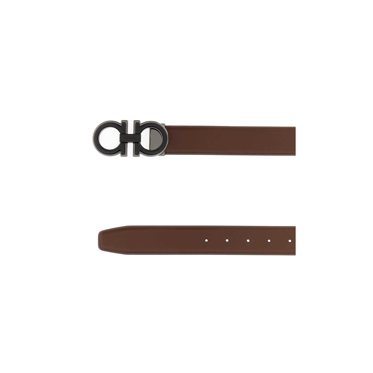 MAYFEYR - Ferragamo - Brown Leather Reversible Belt - 67A254798540MIDBROWNTMORO