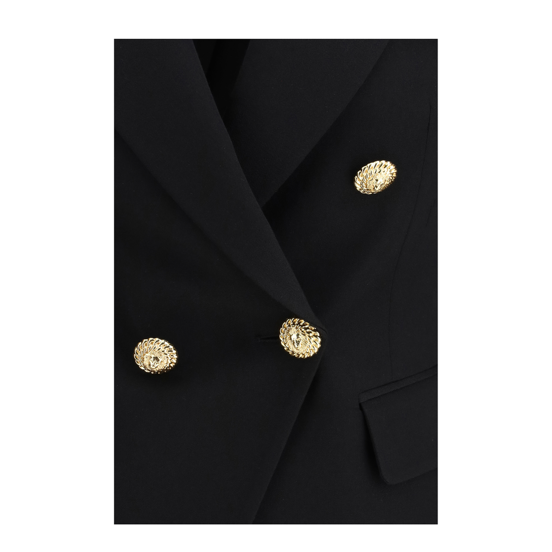 MAYFEYR - Balmain - 6 Buttons Fitted Grain De Poudre Jacket - GF1SI505WC09