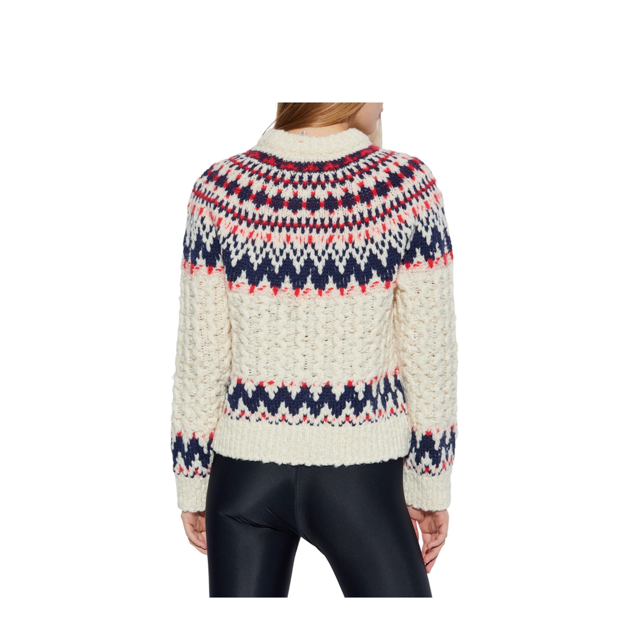 Geometric Jacquard Wool Blend Jumper