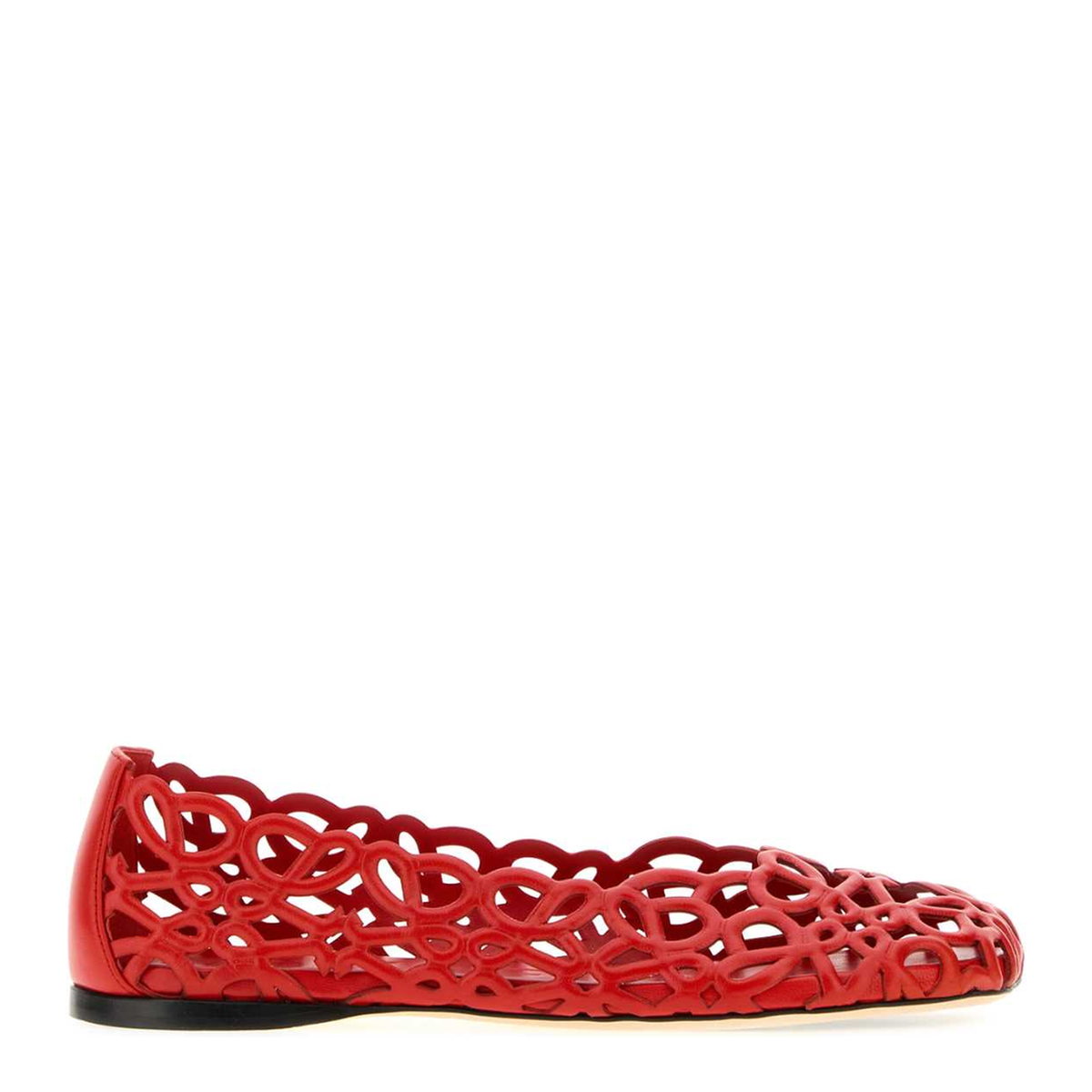 MAYFEYR - Loewe - Red Leather Petal Anagram Ballerinas - LLST466X17RED