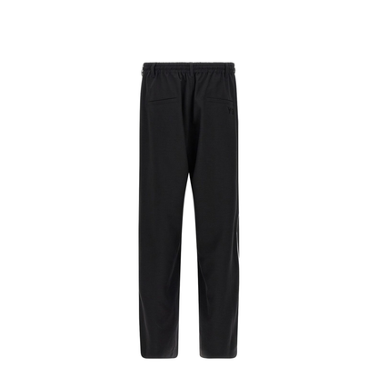 Black Drawstring Fastening Wide Leg Trousers