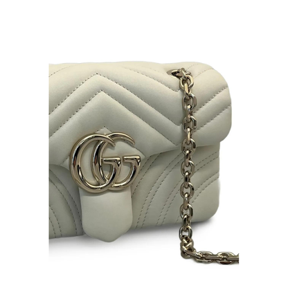 Messenger Bag Leather White