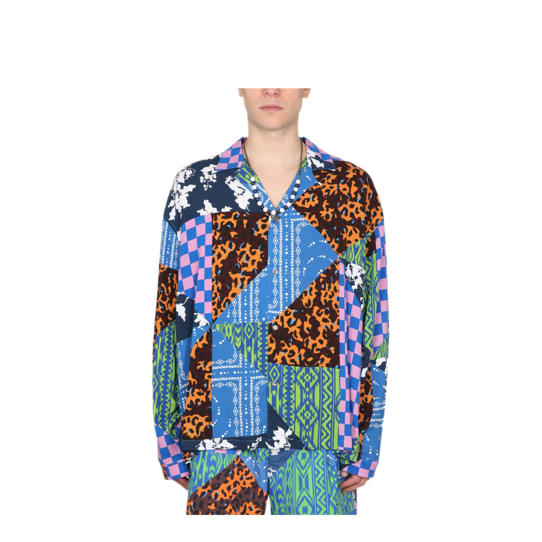 MAYFEYR - MARCELO BURLON COUNTY OF MILAN - Hawaii Mix Match Shirt - CMGE002S23FAB0014584