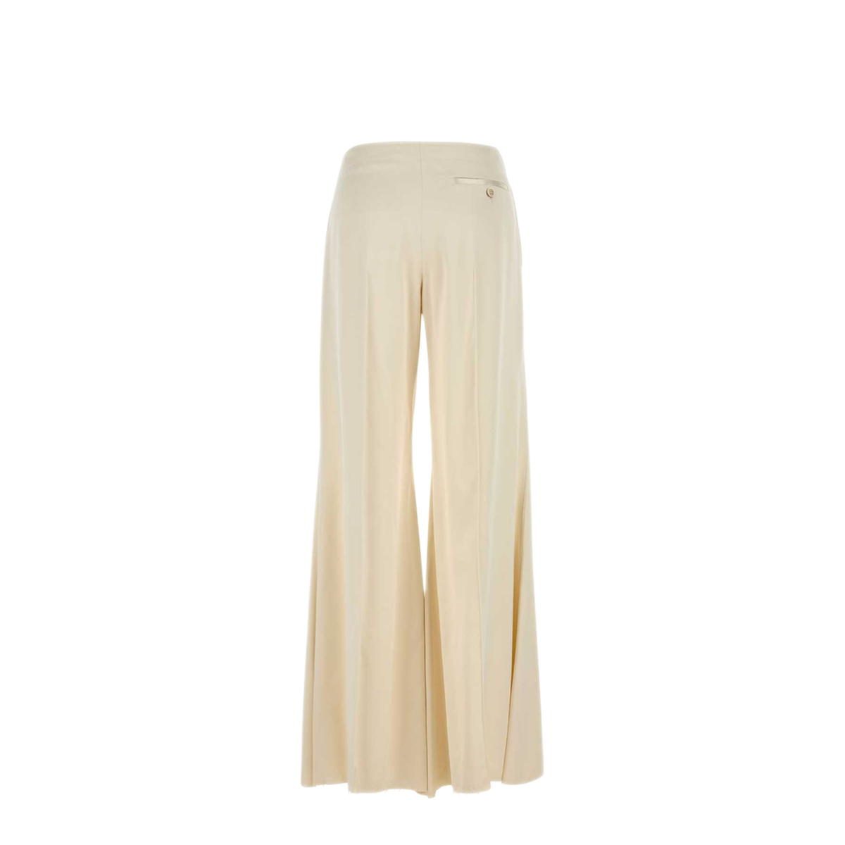 MAYFEYR - Alexander Mcqueen - Cream Satin Wide Leg Pant - 813711QEAF48010