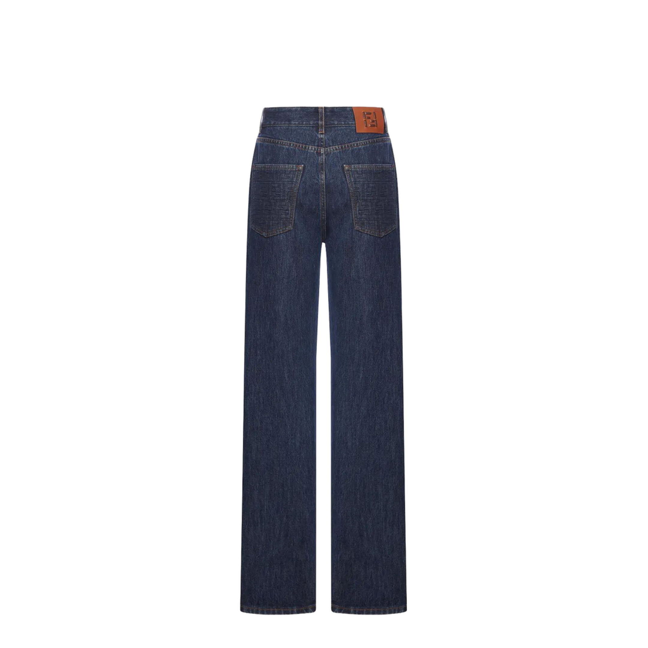 MAYFEYR - Fendi - High-Waisted And Straight Leg Five-Pocket Jeans - FLP882AW82