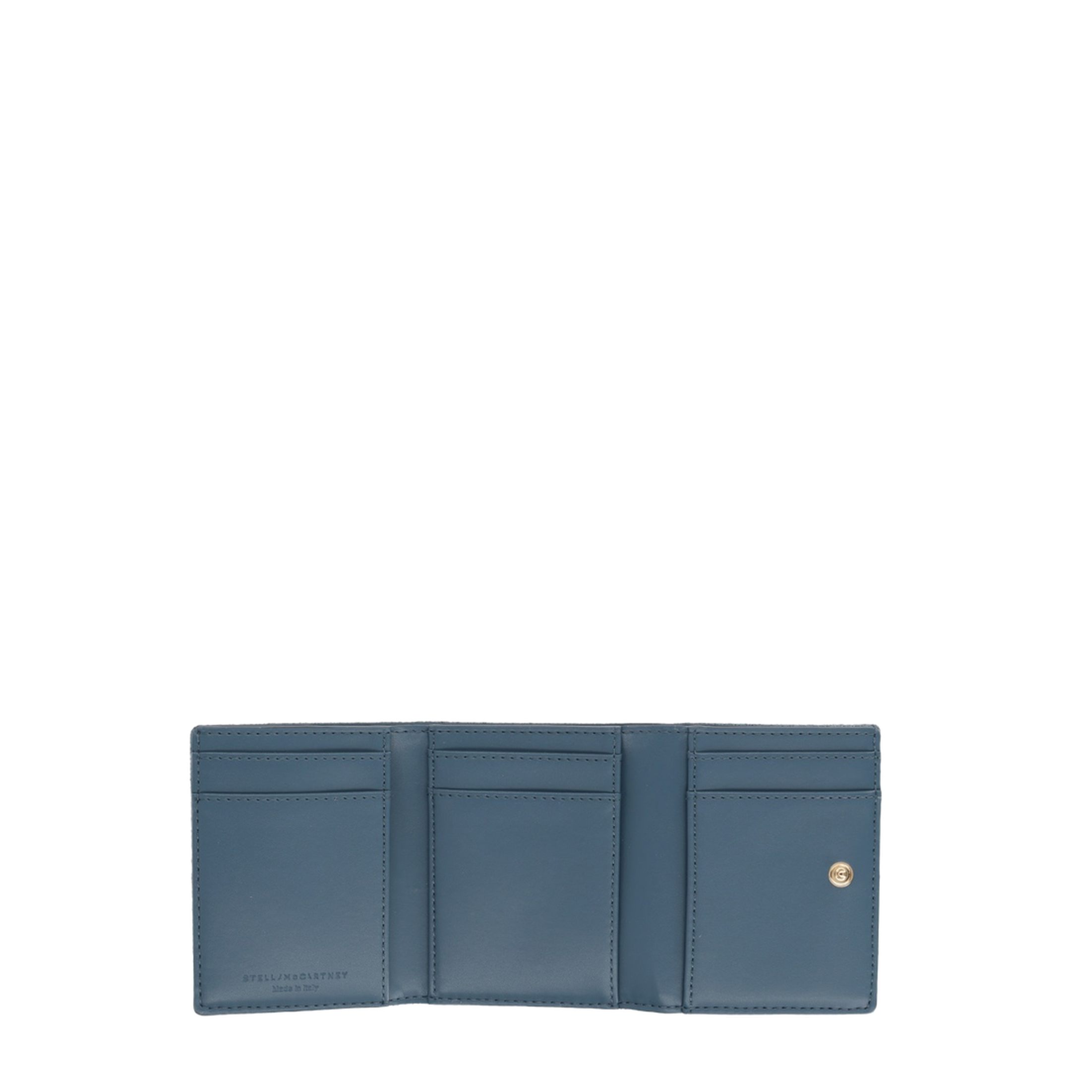 Light Blue Falabella Trifold Wallet With Chain