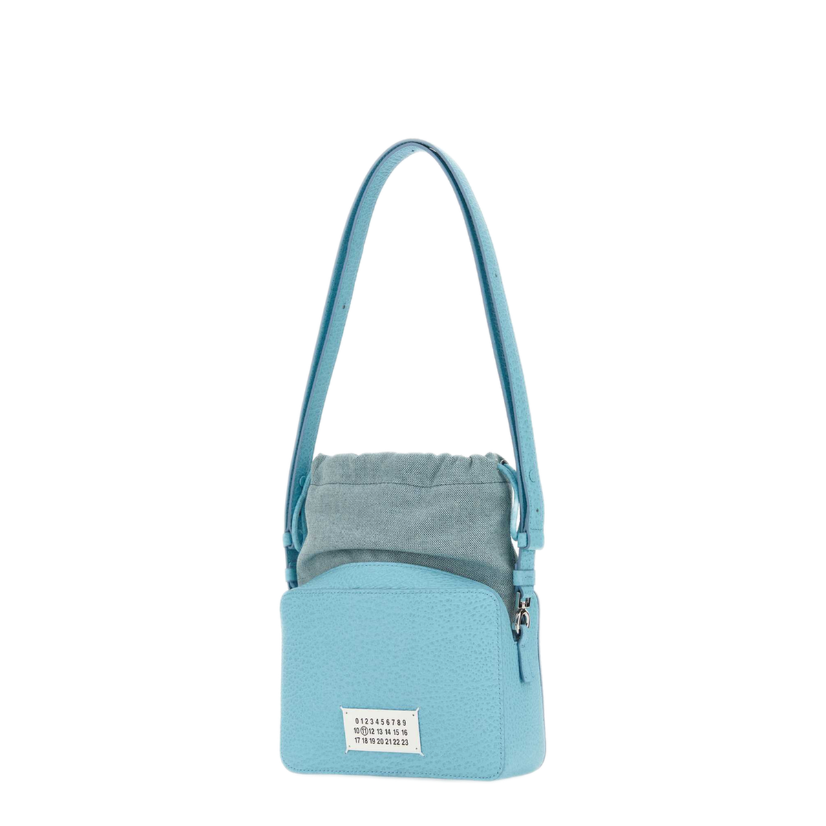 MAYFEYR - Maison Margiela - Light Blue Leather And Fabric Bucket Bag - SB1WG0018P4348T6197