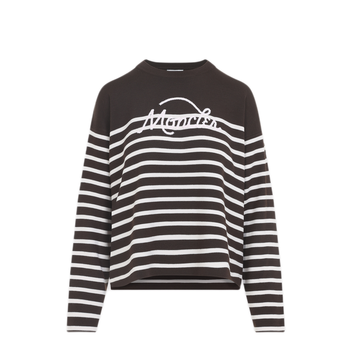 MAYFEYR - Moncler - Striped Logo Knit Sweater - L20939C00005M1131P25