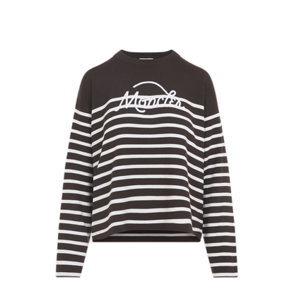 MAYFEYR - Moncler - Striped Logo Knit Sweater - L20939C00005M1131P25
