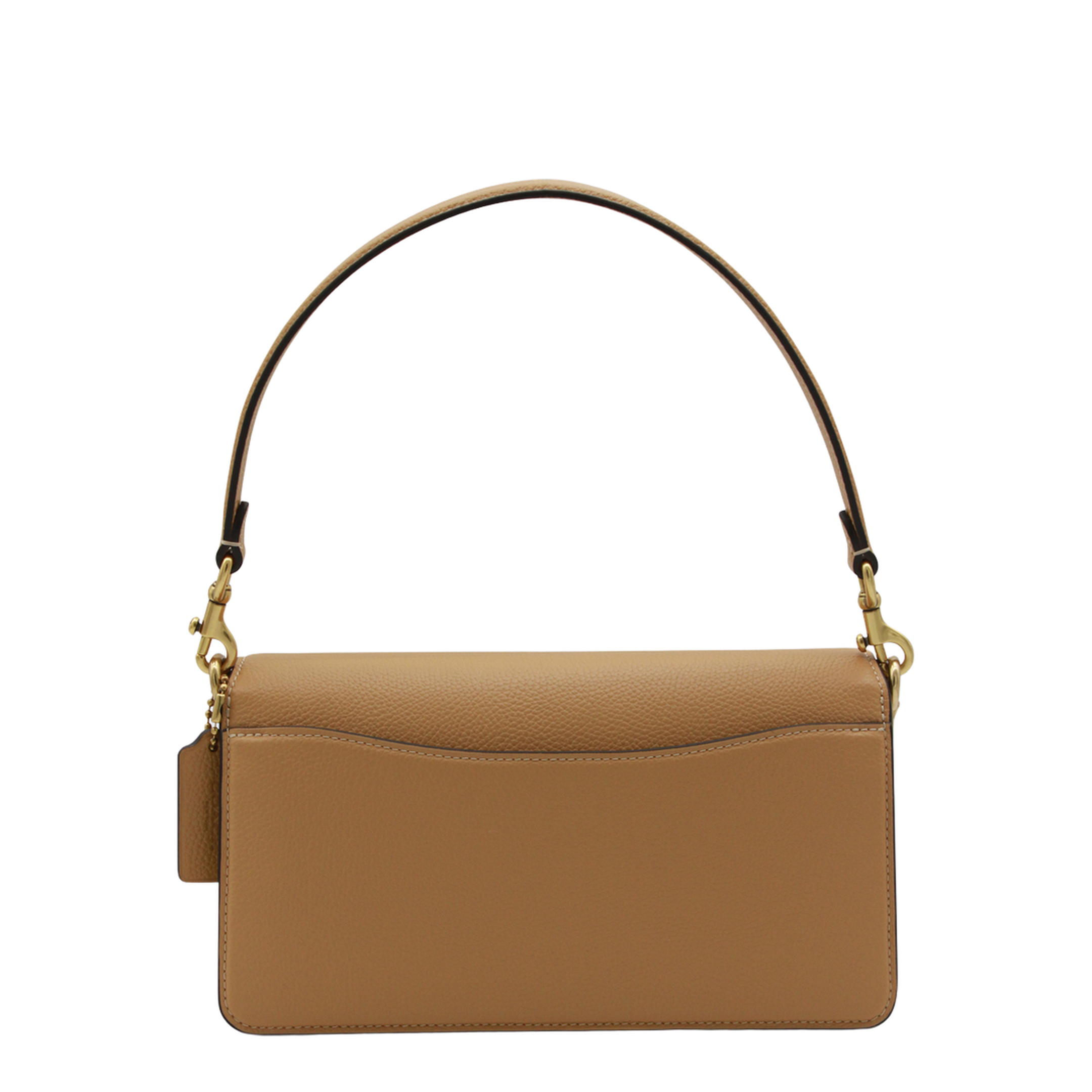 Tabby 26 Polished Pebble Leather Shoulder Bag - Brass/Biscuit
