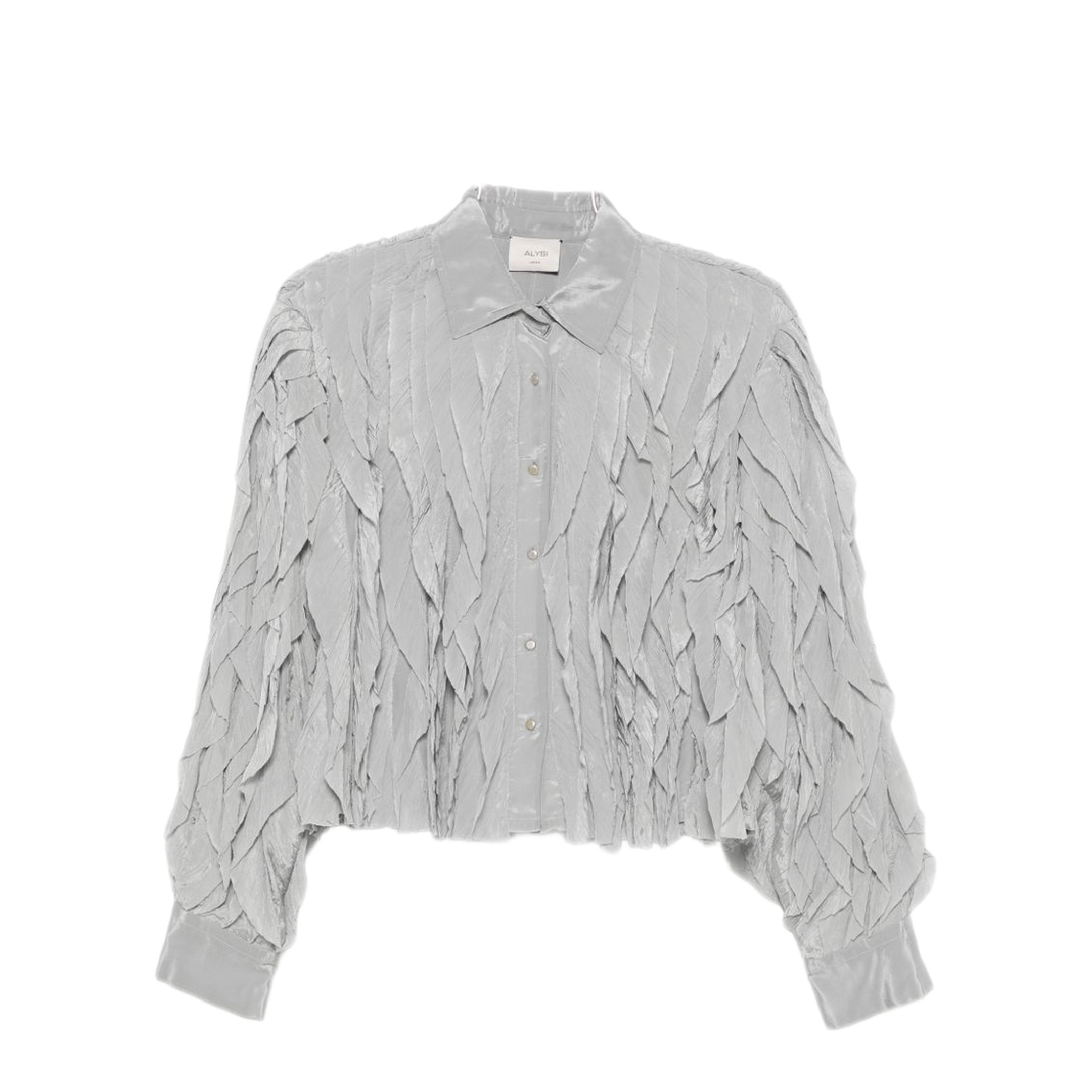 MAYFEYR - Alysi - Grey Crinkled Texture Shirt - 266202A6029PL