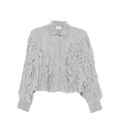 MAYFEYR - Alysi - Grey Crinkled Texture Shirt - 266202A6029PL