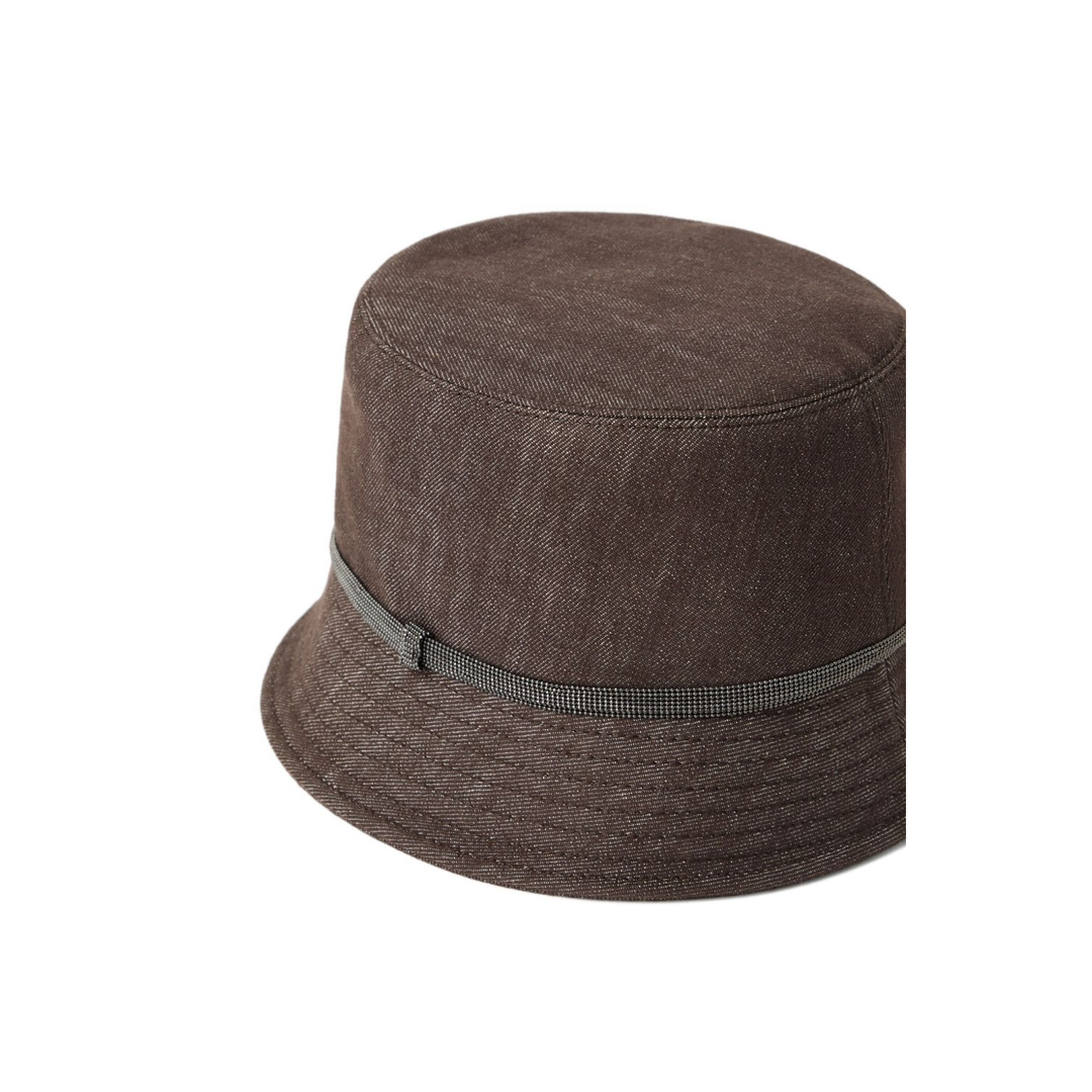 Cotton Bucket Hat In Brown