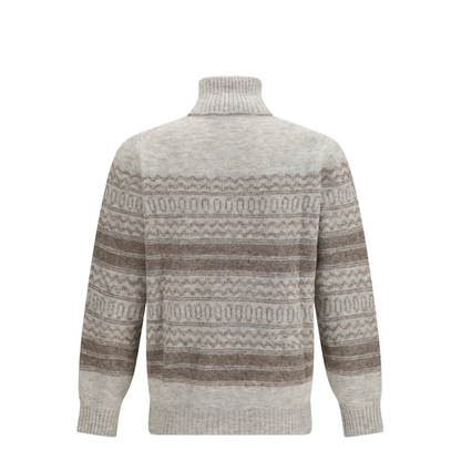 MAYFEYR - Brunello Cucinelli - Fair Isle Knit Turtleneck Sweater - MTF710003