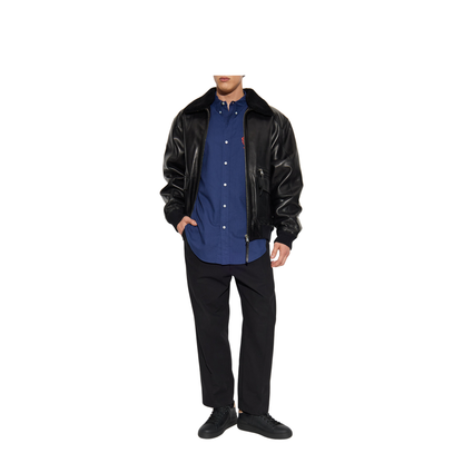 College Emblem Shirt in Oxford Cotton Blue