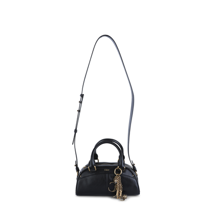Small Chloé Bowling Bag in Soft Leather - Black