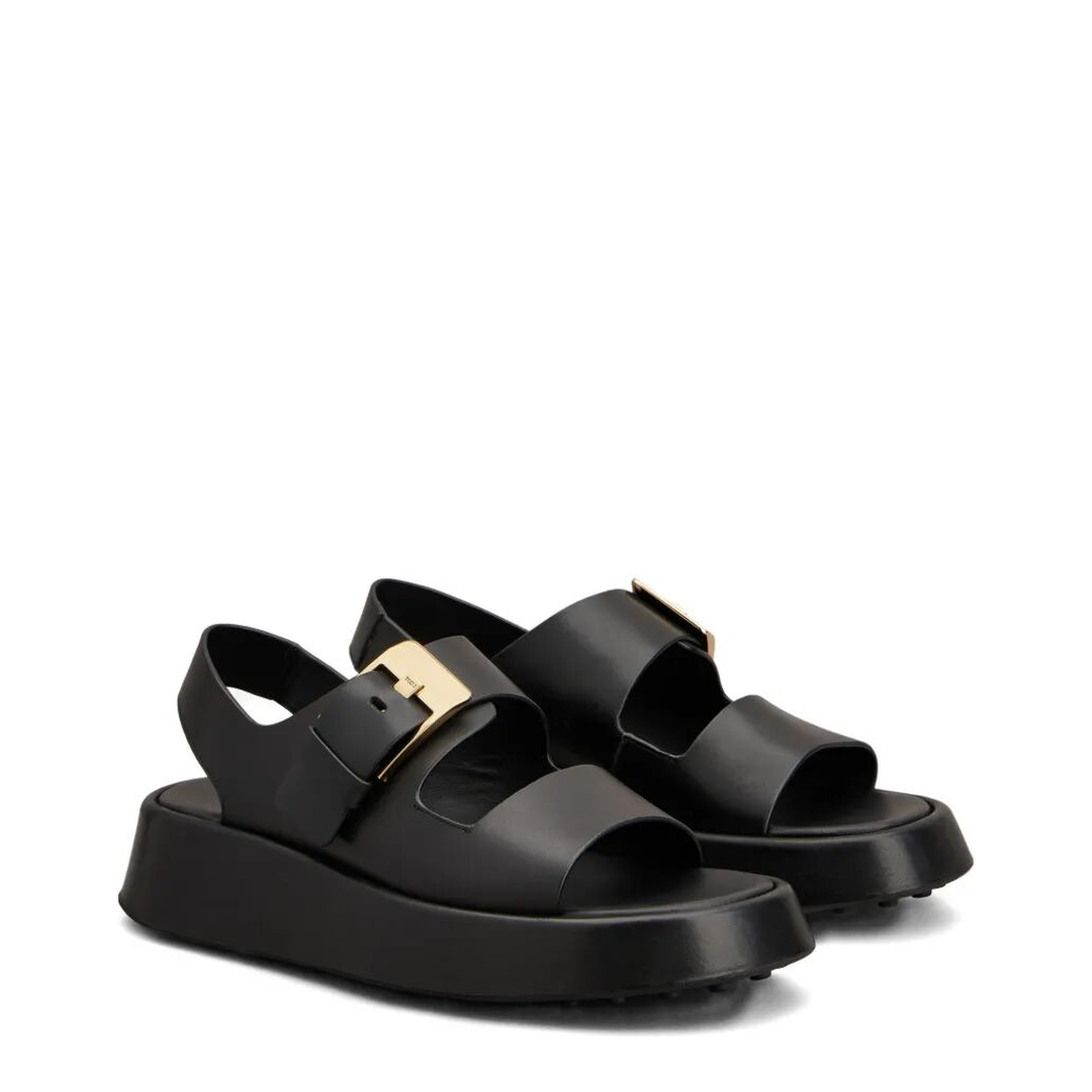 MAYFEYR - TOD`S - Leather Strappy Sandals With Maxi Buckle - XXW95L0KA50N6MB999