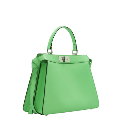 Peekaboo Mini Leather Top Handle Bags - Pastel Green
