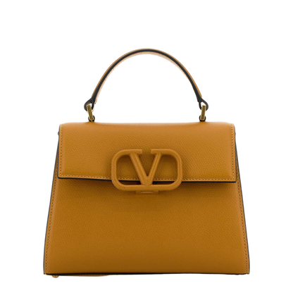 Camel Leather Small Vslung Handbag