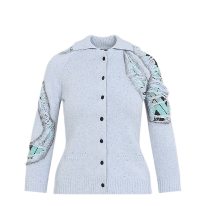 MAYFEYR - Moschino - Pale Blue Wool Cardigan - 262DA090154001331