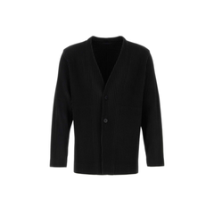 Black Polyester Cardigan