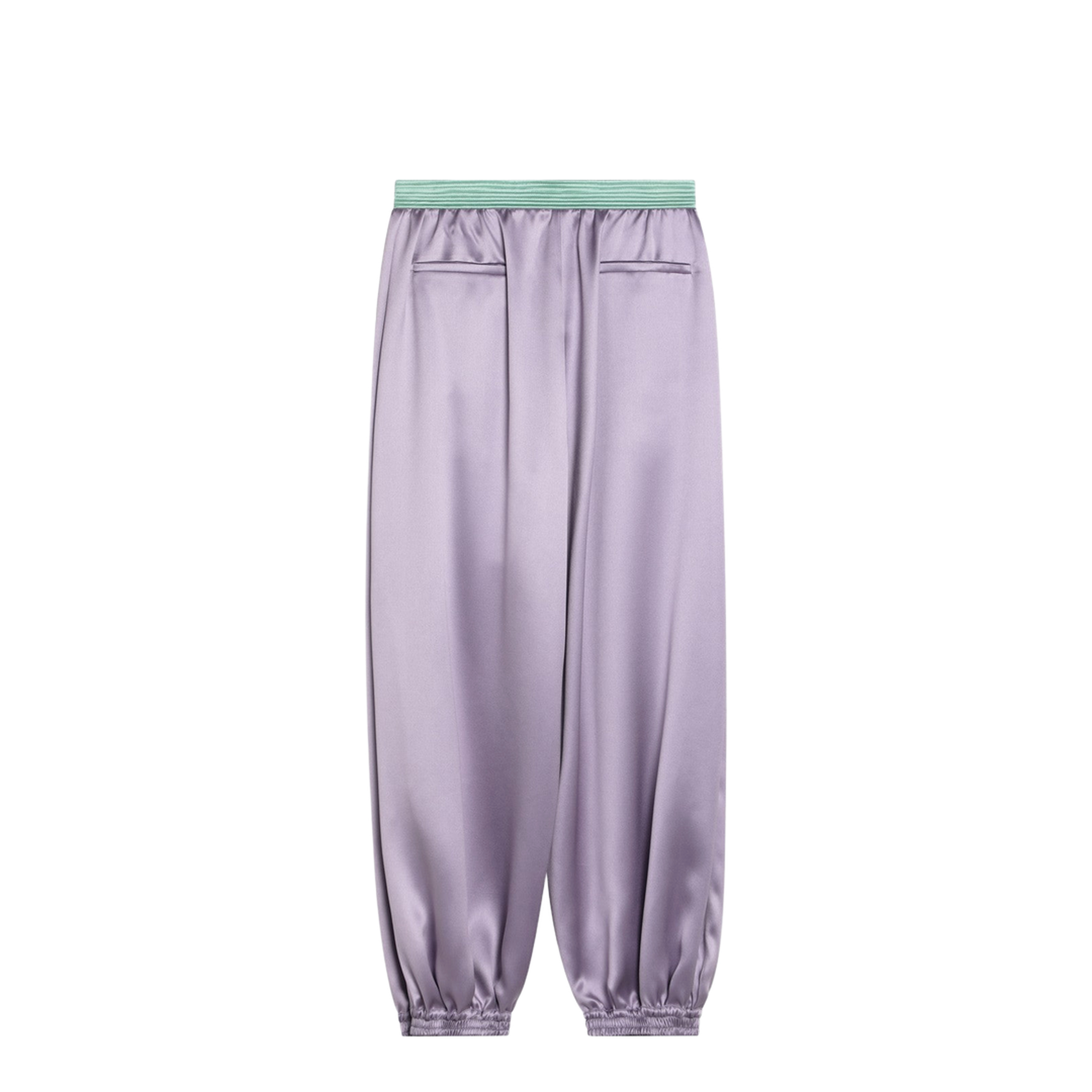 Wide Lilac Silk Pants
