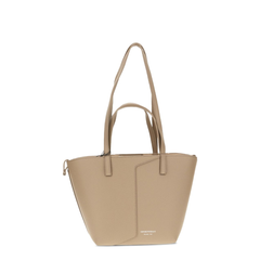 Natural Leather Shopping Bag - Brown