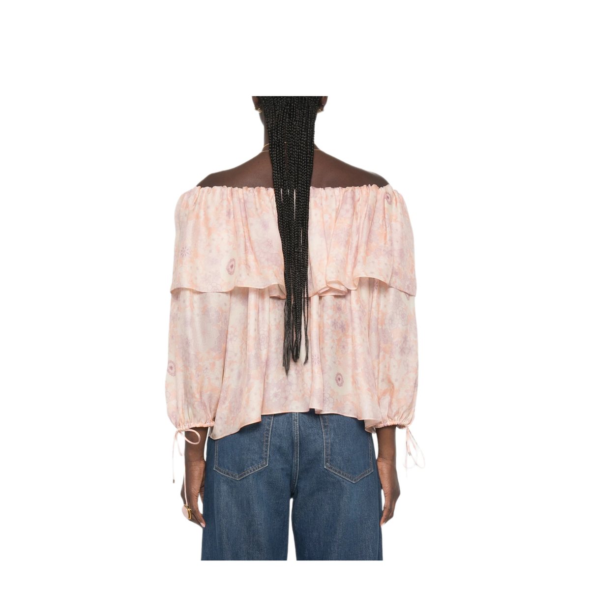 MAYFEYR - Chloè - Printed Silk Off The Shoulder Top - CH26AHT453096ZA