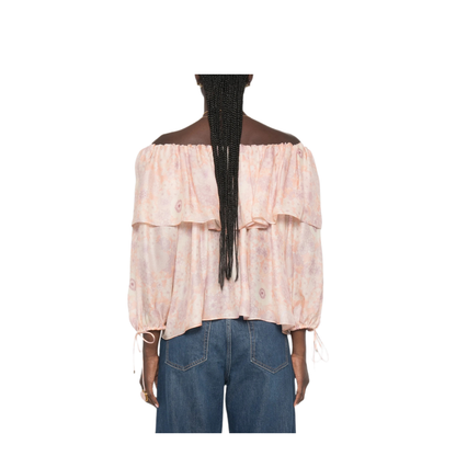 MAYFEYR - Chloè - Printed Silk Off The Shoulder Top - CH26AHT453096ZA