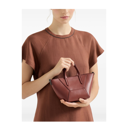 Women's Handbag Silk Nylon Brown