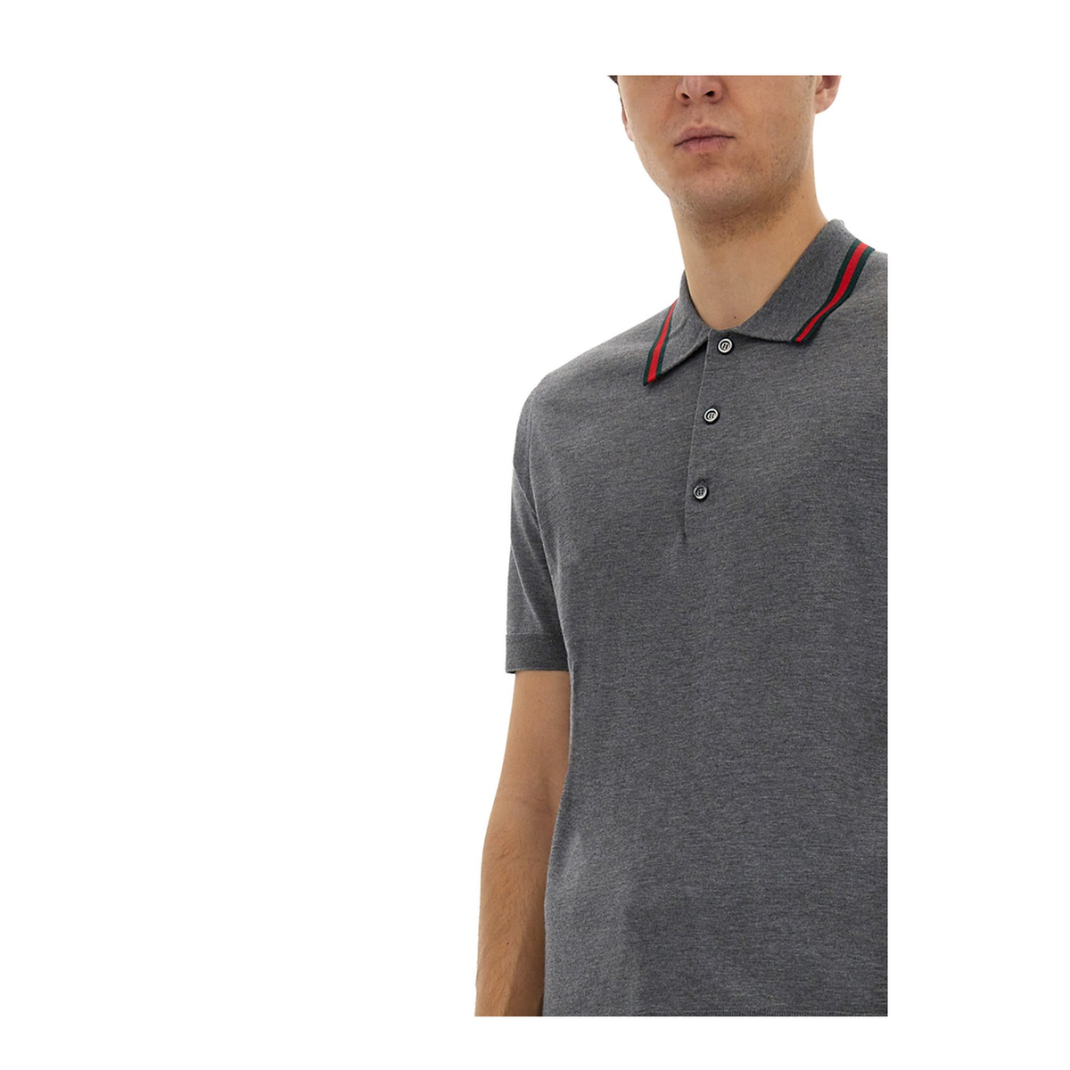 MAYFEYR - Gucci - Polo Shirt With Web Pattern - 819225XKEJV1127