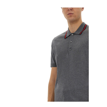MAYFEYR - Gucci - Polo Shirt With Web Pattern - 819225XKEJV1127
