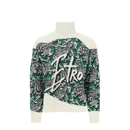 Jersey With Logo And Paisley Print