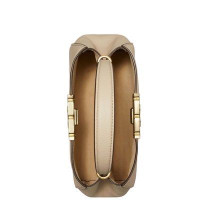 Eleanor Mini Pebbled Satchel - Dove Grey