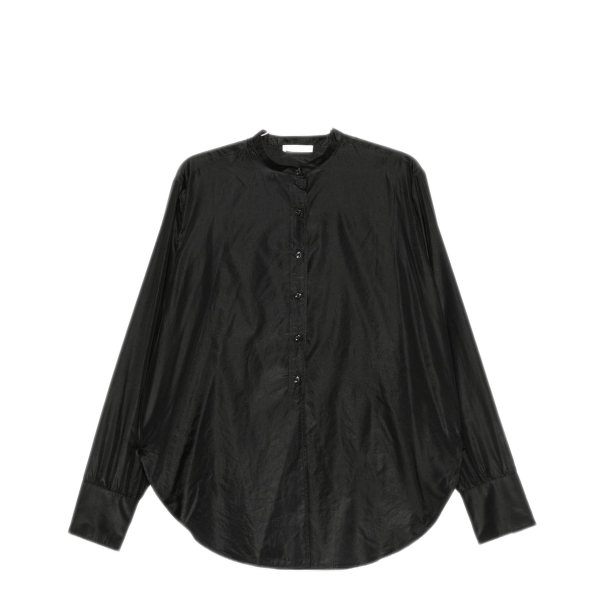 MAYFEYR - The Row - Black Silk Mandarin Collar Shirt - R000560W4640BLK