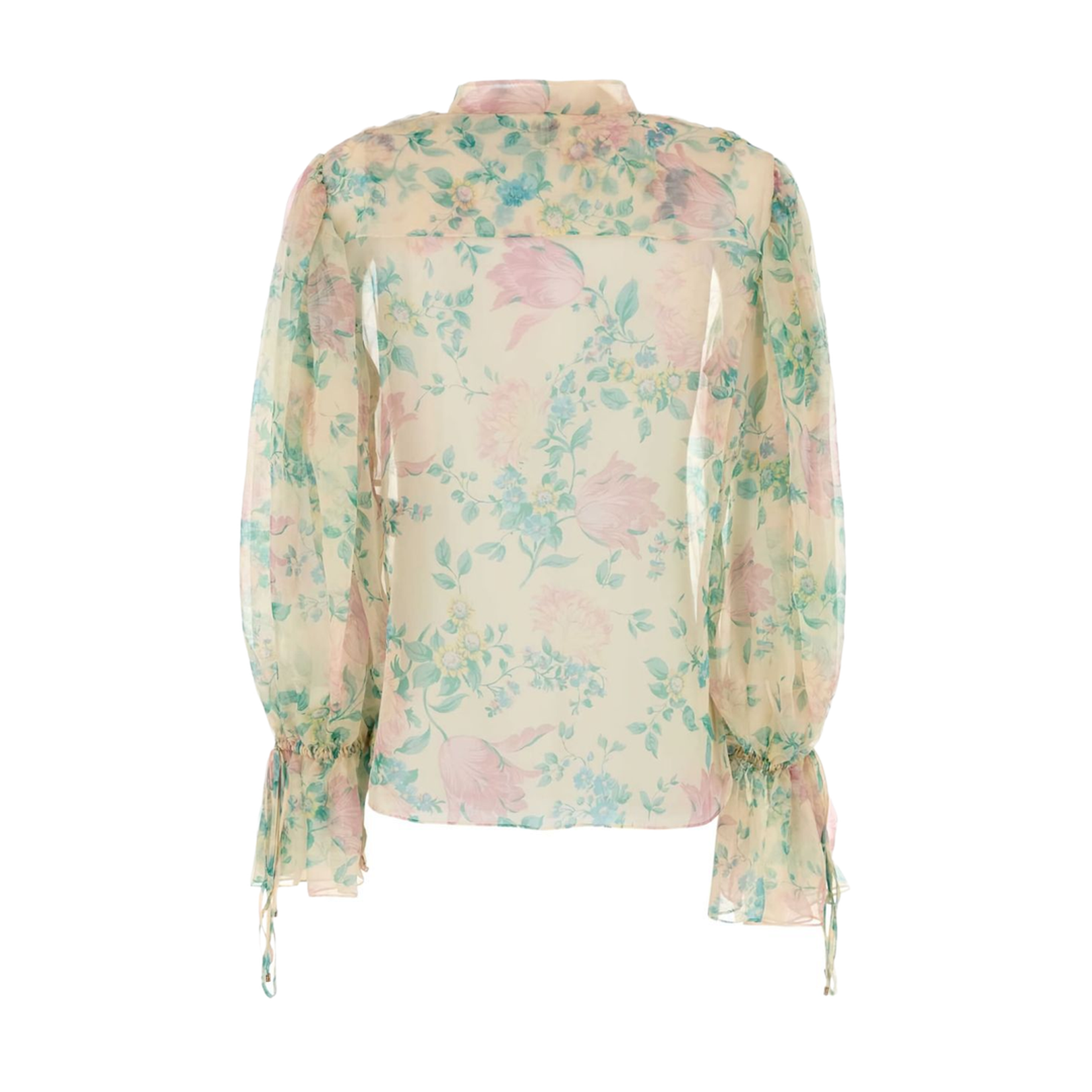 Light Beige Shirt with Tied Cuffs
