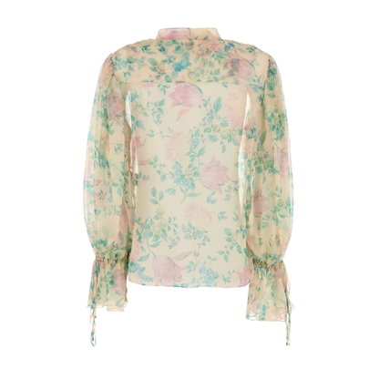 Light Beige Shirt with Tied Cuffs