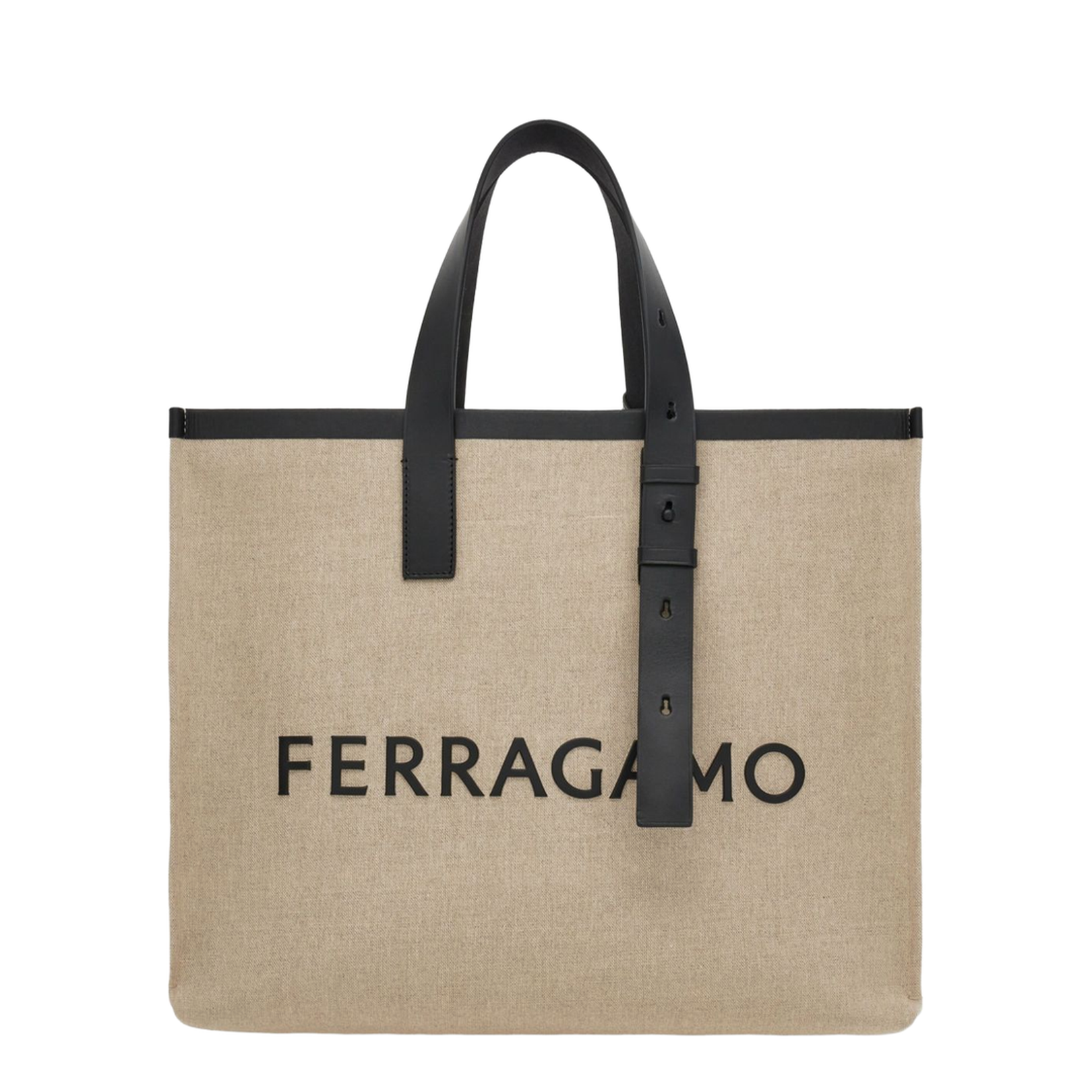 Logo-Embossed Leather Tote